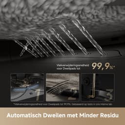Dreame X50 Ultra Complete - Robotstofzuiger met dweilfunctie - Geschikt voor huisdierharen - Complete Accessoires kit - Eenvoudig schoonmaken van laag meubilair - Zwart — thumbnail 11