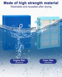 geschikt voor Philips PowerPro Compact, Active, City & Power Cyclone Stofzuigerfilters - Stofzuiger onderhoud en reinigings accessoires - geschikt voor Philips FC8010/01 FC9334, FC9550, FC9555, FC9556, vloerstofzuiger FC9331/09 FC9332/09 — thumbnail 5
