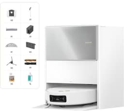 Aqua10 Ultra Roller Complete White - Robotstofzuiger met dweilfunctie – 30.000Pa Zuigkracht – AquaRoll™ & ThermoHub™ 100°C zelfreiniging – Tapijtveilig & slim Omnesight™ 2.0 navigatie – Voor harde vloeren & drempels — thumbnail 4
