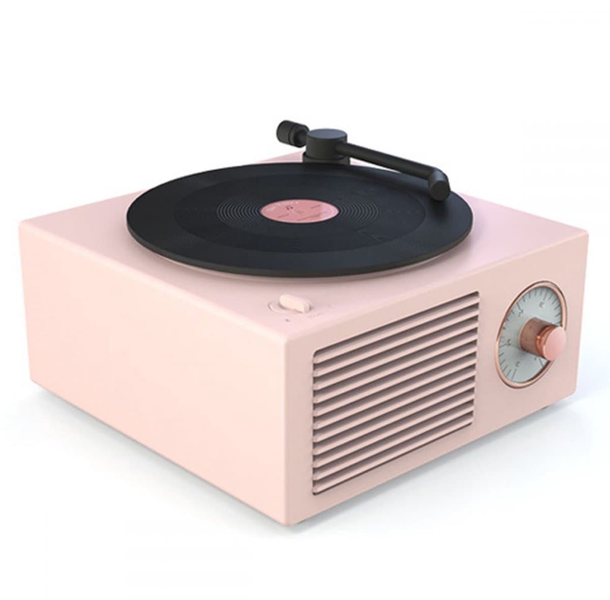 JeiibrZui Vintage Bluetooth-Luidspreker - Retro Cadeau Voor Meisjes - Krachtig Geluid 5W Met Heldere Bassen - 1 Stuk - Roze — afbeelding 1