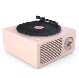 JeiibrZui Vintage Bluetooth-Luidspreker - Retro Cadeau Voor Meisjes - Krachtig Geluid 5W Met Heldere Bassen - 1 Stuk - Roze — thumbnail 1