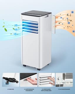 DailySupplies® Mobiele Airco - Airconditioning - Ventilatoren - Airco Zonder Afvoerslang - Wit — thumbnail 9