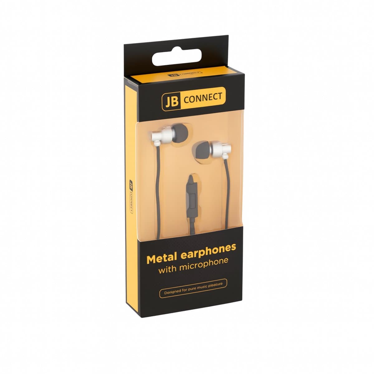 JB Connect - Metalen Oortjes met Microfoon - Zilver - Kabel — afbeelding 1