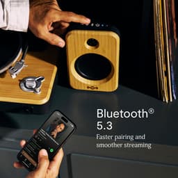 House of Marley Get Together Duo 2 Bluetooth Boekenplank Speakers - Draadloze Speaker - Hifi speakers - Stereo Set - Home Audio - FSC Bamboo Hout - Versie 2 — thumbnail 6