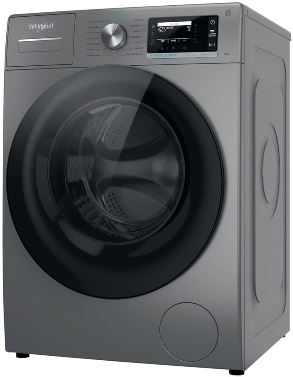 Whirlpool W7 99S SILENCE EE wasmachine 9 kg Zilver — afbeelding 1