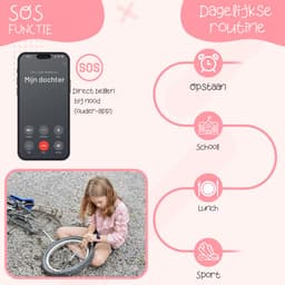ISHIVA® GPS Horloge Kind geschikt voor Simkaart (4G GPS)–Smartwatch Kinderen met HD-camera & Videobellen - Kinder Smartwatch - 1000 mAh Long Battery–IP65 Waterdicht–SOS Knop–School Mode-Veilige Zones-GPS Tracker–2 Jaar Garantie–Roze — thumbnail 10