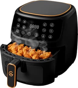 AG5100 Airfryer XXL Premium Zwart – 5,5L Hete Luchtfriteuse – Digitaal Display – 8 Programma’s – Anti-aanbak – Vaatwasserbestendig – Extreem Stil – Gezond Koken Zonder Olie – Inclusief Receptenboek — thumbnail 1