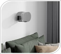 Luidsprekerhouder voor Sonos Era 300 - Wandhouder met Kabelmanagement, Draaibaar tot +/-45°, 3kg Draagkracht, Zwart — thumbnail 4