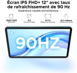 Doogee Tab E3+ -Tablet-Android 15- 12 inch 90Hz FHD+ - 4G LTE-Gemini AI-32GB ROM+256GB ROM（2TB TF）-Helio G100-8800mAh/18W-Vier luidsprekers-Face ID-5G Wi-Fi-A GPS-GPS-Blauw — thumbnail 6