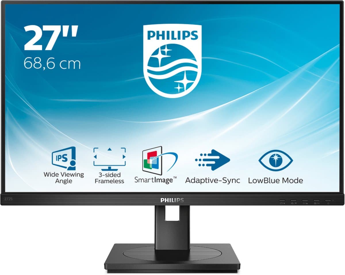 Philips 272S1AE - Full HD IPS Monitor - Verstelbaar - Speakers - 27 inch — afbeelding 1