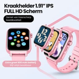 Protectly® GPS Horloge Kind Met Simkaart - 4G - SOS Knop - Smartwatch Kinderen - GPS Tracker Kind - Kinder Smartwatch - Videobellen - HD Camera - Whatsapp en SMS - Elke polsmaat - Incl. Simkaart — thumbnail 6