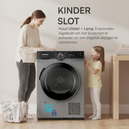 Heinner Warmtepompdroger - 8 KG - 14 Programma's - Antikreukfunctie - LED display - Trommelverlichting - Antraciet — thumbnail 8