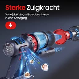 Golermo PowerSweep One – Draadloze Steelstofzuiger – 2-in-1 – 120W – 0.8L Zakloos – HEPA Filter – Accu – Voor Alle Vloeren — thumbnail 7