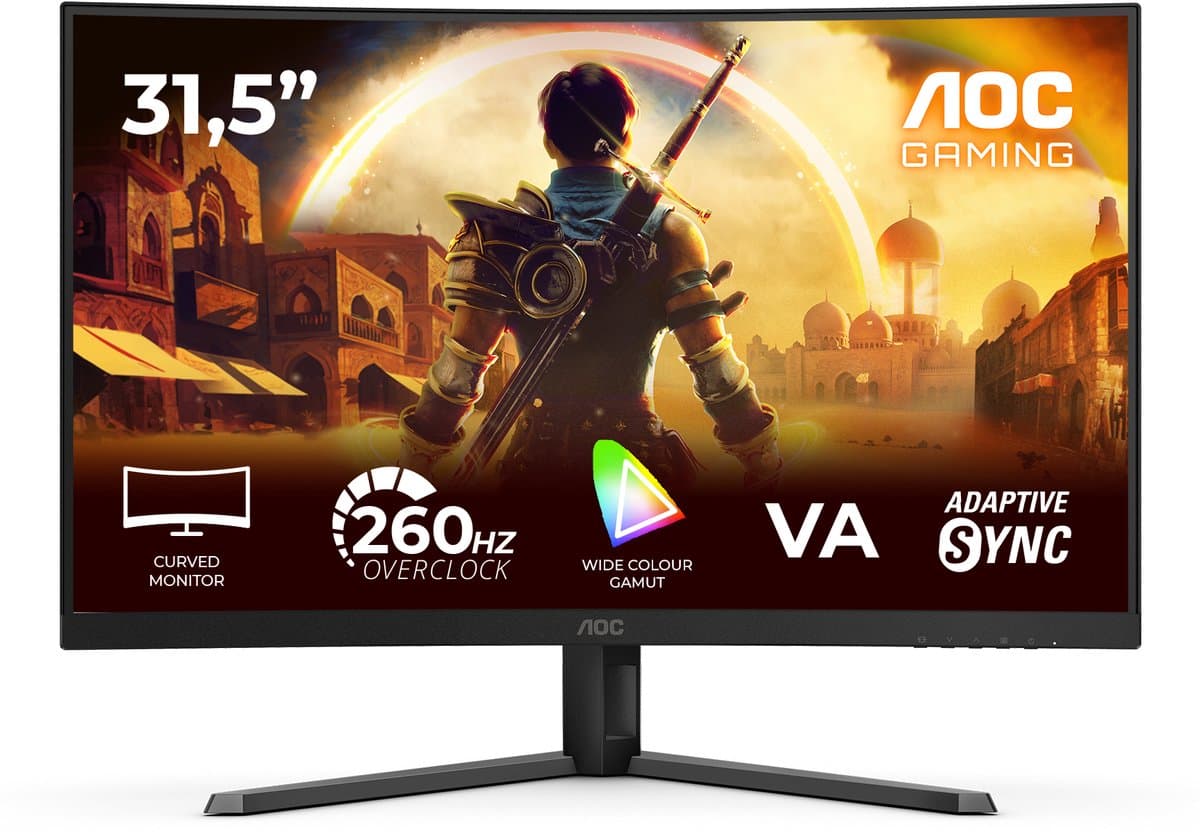 AOC G4 C32G42ZE - Full HD Curved Gaming Monitor - 260hz Overclock - 32 inch — afbeelding 1