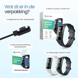 Siltcon® Activity Tracker Pro – Stappenteller Horloge - Hartslagmeter – Bloeddrukmeter - Slaapmonitor - Saturatiemeter – Sporthorloge – Smartwatch Dames, Heren & Kinderen - Universeel - RVS - Elke pols - Incl. 2 Bandjes — thumbnail 10