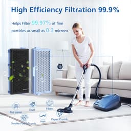 Namajunas - 3 Stuks Actieve HEPA Filter - Stofzuigeraccessoires - Geschikt voor Miele Stofzuiger Onderdelen - Geschikt voor Miele Compact C1 & C2, Complete C2 & C3, S8340, S4, S5, S6, S8, S4000–S8999 en Guard L1/ M1/ S1 stofzuigers — thumbnail 7