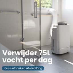 Auronic Mobiele Airco - 12.000 BTU - 4-in-1 - Airconditioning met 2 Raamafdichtingskits - Ventilator - Ontvochtiger - Tot 35m² - Wit — thumbnail 12