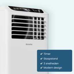 Auronic Mobiele Airco - 10.000 BTU - 4-in-1 - Airconditioning met 2 Raamafdichtingskits - Ventilator - Ontvochtiger - Tot 25m² - Wit — thumbnail 6