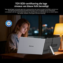 Blackview SCM8 Draagbare Monitor 15,3" 1920×1200 100% sRGB | Extra Laptopscherm 13-17,3" | Uitbreidingsscherm Plug & Play | Geschikt voor PC, Xbox, PS4/5, Switch | Grijs — thumbnail 11