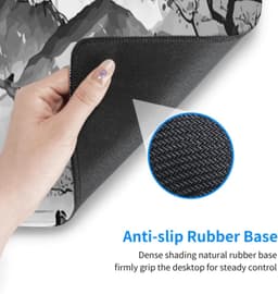 Gaming muismat - muismat xxl - muismat - Muismat in inkttekeningstijl - Antislip rubberen muismat - Natuurlijk rubber - 40×90×0,3 cm - Inktwas — thumbnail 3