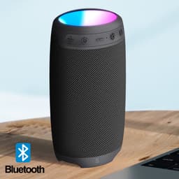 Akashi, Draagbare 10W Bluetooth-luidspreker 10 uur autonomie en veelkleurige LED, Zwart — thumbnail 4