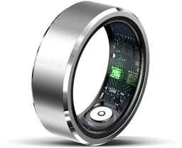 WizBay Premium Select® Aluminium Zilver Blush Smart Ring Dames Heren - Oplaad Case - Hypoallergeen - Hartslag & Slaap Monitor - IP68 Waterdicht - O2 Meting - Gesture Functie - Multiple Sport Modi - #11 — thumbnail 1