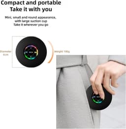 Bluetooth Luidspreker Douche Speaker - Met LED Licht en Zuignap - Waterdichte Mini Speaker - Bluetooth Douche Speaker - Draadloze Draagbare Mini Hoorn Speaker Zuignap - Bass Stereo Trompet - Handsfree Bellen - Voor Douche Thuis en Buiten — thumbnail 5