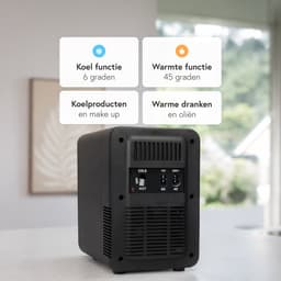 Mini koelkast 5L - Skincare & make-up fridge - Eten & drinken - Organizer - 12V & 230V - Koel & warm - Auto koelkast - Compact - Zwart — thumbnail 7