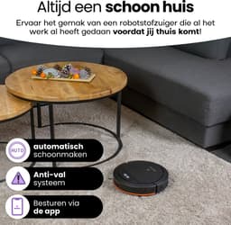 Hendriqs® Robotstofzuiger met Dweilfunctie en Laadstation - Geschikt voor Huisdieren - Tot 243 Minuten Accuduur & Krachtige Zuigkracht - Elektrische Stofzuiger Robot - Dweilrobot - Vacuum Cleaner — thumbnail 2