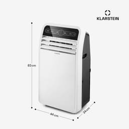Klarstein Mobiele airconditioner met luchtafvoerslang, 4-in-1 airconditioner met ventilator, luchtontvochtiger & nachtmodus, Kleine & draagbare airconditioner voor thuis & op kantoor, Laag verbruik, 9000 BTU,6 kW voor 33 m² - Afstandsbediening — thumbnail 15