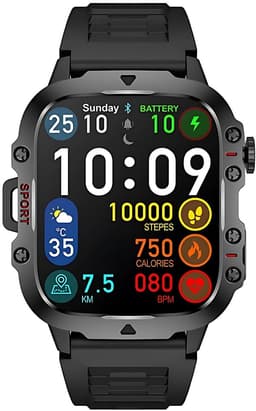 Manike QX11 Smartwatch – 1,96 inch AMOLED Display - Hartslag & Bloeddrukmeting - SpO₂ - Slaaptracking - Multisport - IP68 Waterdicht - 7 Dagen Batterij - Android & iOS Compatibel - Meldingen - Stappenteller - Sporthorloge - Activity Tracker — thumbnail 1