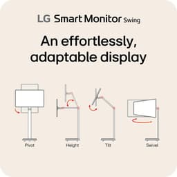 LG Swing 32U889SA - 4K Smart Touchscreen Monitor - TV - Met verrijdbare standaard - Apple AirPlay - WebOs Apps - Wi-Fi - Bluetooth — thumbnail 6