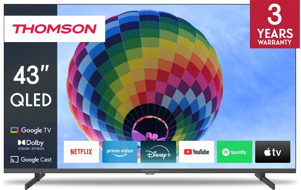 THOMSON 43QG4S14 - QLED-TV 43" (109 cm) - 4K 3840x2160 - HDR 10 - Google TV - 2 x HDMI 2.1 + 2 x HDMI 2.0 — afbeelding 1