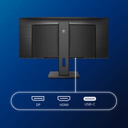 Philips 346B1C - QHD Ultrawide Monitor - USB-C 90W - KVM-Switch - RJ45 - Powersensor - Lichtsensor - 34 Inch - 100hz — thumbnail 7