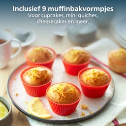 Philips Ovenschaal & Bakblik Airfryer Accessoire - HD9956/00 - Geschikt voor Philips - Bakset met 9 muffinvormen — thumbnail 6