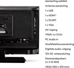 MEDION 47 cm (19 inch) HD TV (perfect voor camping, camper, vrachtwagen, tuin, 12V autoadapter, Triple Tuner, HDMI, USB), MD 819000 — thumbnail 6