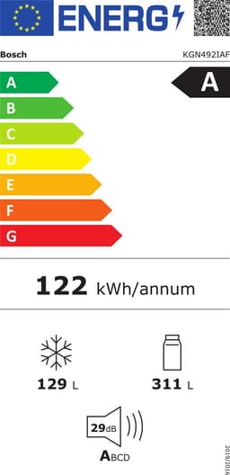 Bosch - KGN492IAF - Serie 4 - Koel-vriescombinatie - Energielabel A - 203 x 70 cm - Extra breed - RVS - Total No Frost; Nooit meer ontdooien- Zeer stil - VitaFresh XXL 0°C: houd etenswaren langer vers met extra ruime vershoudlades. — thumbnail 2