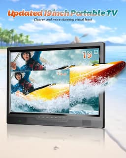 Draagbare 19 Inch Full HD Televisie met Accu en Antenne - Ideaal voor Camper en Buiten — thumbnail 6