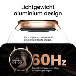Maoo Ventura 2 - GPS Smartwatch Dames - AMOLED - Siliconen, Leren en Sportbandje - Stappenteller - Hartslagmeter - Slaapmonitor - Belfunctie - AOD - Multisport - Geschikt voor Android en iOS - Rosé Goud en Wit — thumbnail 10