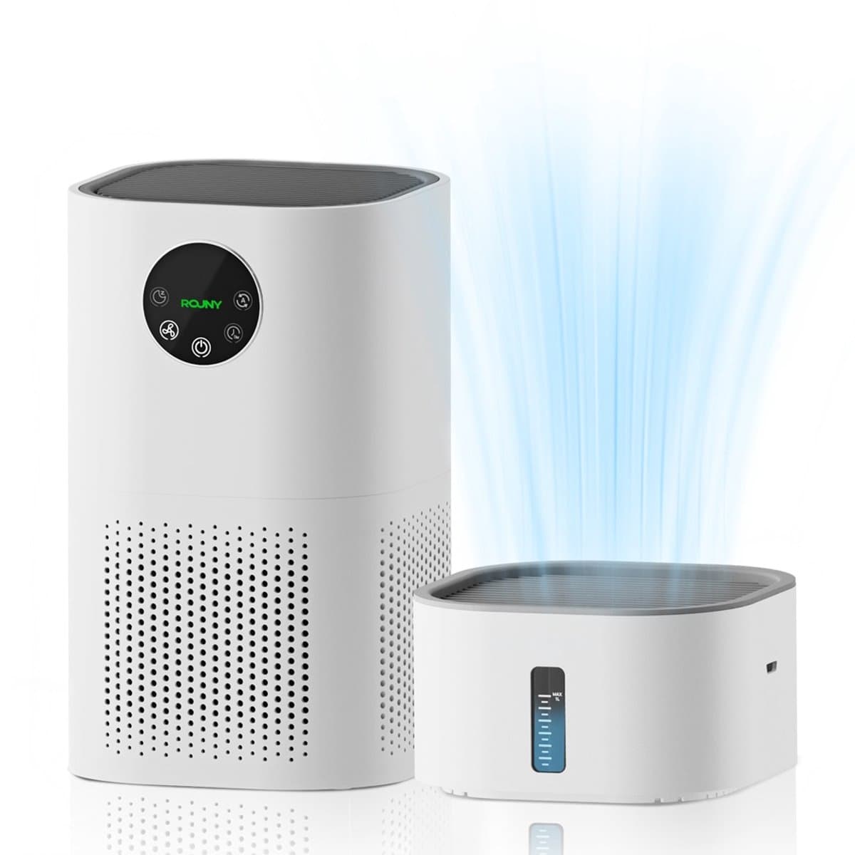 Rolu 2-in-1 Luchtreiniger – Luchtbevochtiger – Luchtreinigers Met HEPA Filter – Allergie – Hooikoorts - Wit — afbeelding 1