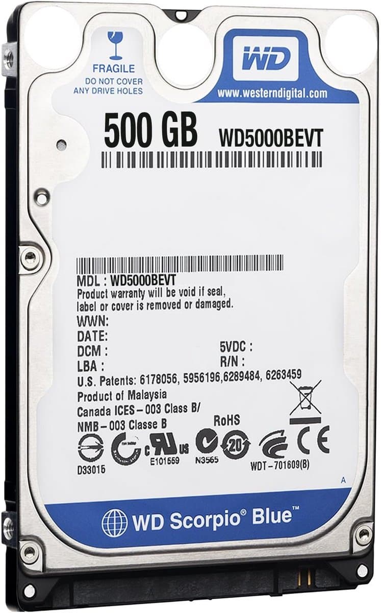 Interne 2.5 inch Harde Schijf 500GB voor Laptop en Externe Drives — afbeelding 1
