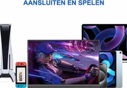 SNJY® Portable Monitor - Draagbare Monitor - Draagbaar Scherm - 0,8 cm Ultradun - 16 Inch - 1920 x 1200p IPS - Zwart — thumbnail 9