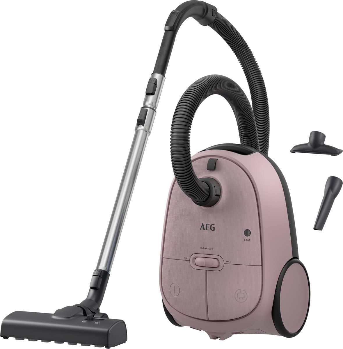 AEG AB61C1WP CLEAN 6000 - Stofzuiger met zak - Roze - Hepa filtratie - Vacuum cleaner - Alle vloertypen - 750 watt - Lang snoer 12m bereik - Compact design - 2 extra accessoires — afbeelding 1