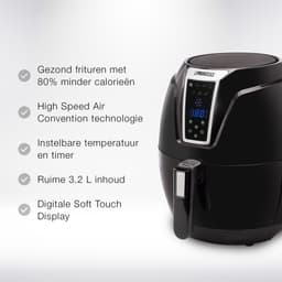 Princess Digitale Airfryer XL 182021 - Heteluchtfriteuse - 3.2 liter - 8 voorgeprogrammeerde programma’s - Inclusief grillrek - Zwart — thumbnail 11