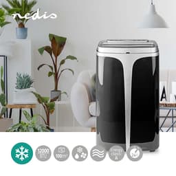 Nedis Mobiele Airconditioner - 12000 BTU - 100 m³ - 3 Snelheden - Afstandsbediening - Uitschakeltimer - Grijs / Zwart — thumbnail 7