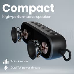 Auronic Bluetooth Speaker - Draadloze Muziek Box - 10 uur lang muziek luisteren - Extra Bass - Zwart — thumbnail 3