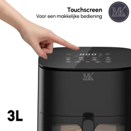 Maison & Kitchen Airfryer - Heteluchtfriteuse airfryers- PFAS-vrij - 1350W - 3L Inhoud - 80ºC tot 200ºC - Zwart — thumbnail 3