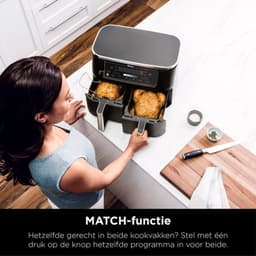 Ninja AF451EU Dubbele Airfryer XXL - Twee Kookvakken - 9.5 Liter - Digitale Thermometer - 2470 Watt - Dual Zone Technologie — thumbnail 8
