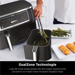 Ninja AF451EU Dubbele Airfryer XXL - Twee Kookvakken - 9.5 Liter - Digitale Thermometer - 2470 Watt - Dual Zone Technologie — thumbnail 9