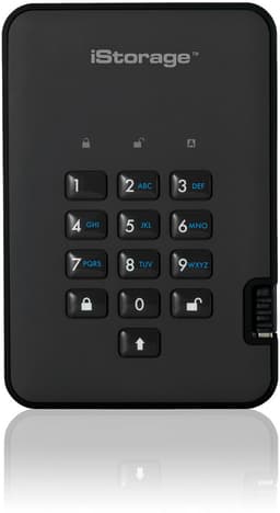 iStorage diskAshur 2 - externe harde schijf - 1000 GB - Cijfercode - Zwart — thumbnail 1